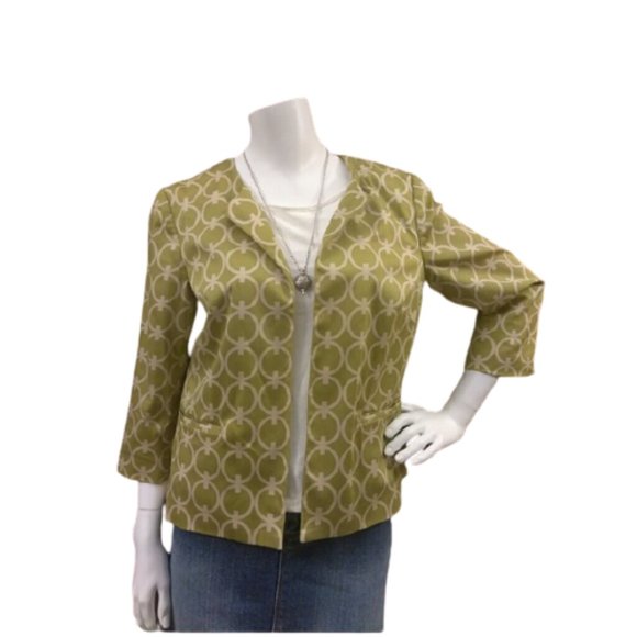 Talbots Jackets & Blazers - Talbots Yellow Green pattern blazer size 6